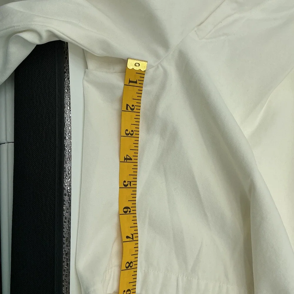 Dockers Mens Pleated Relaxed Fit Shorts W36 Off White Cream 100% Cotton‎ Chino